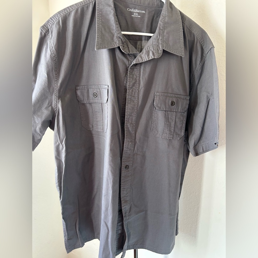 Men’s Croft & Barrow Grey Button-Up Shirt